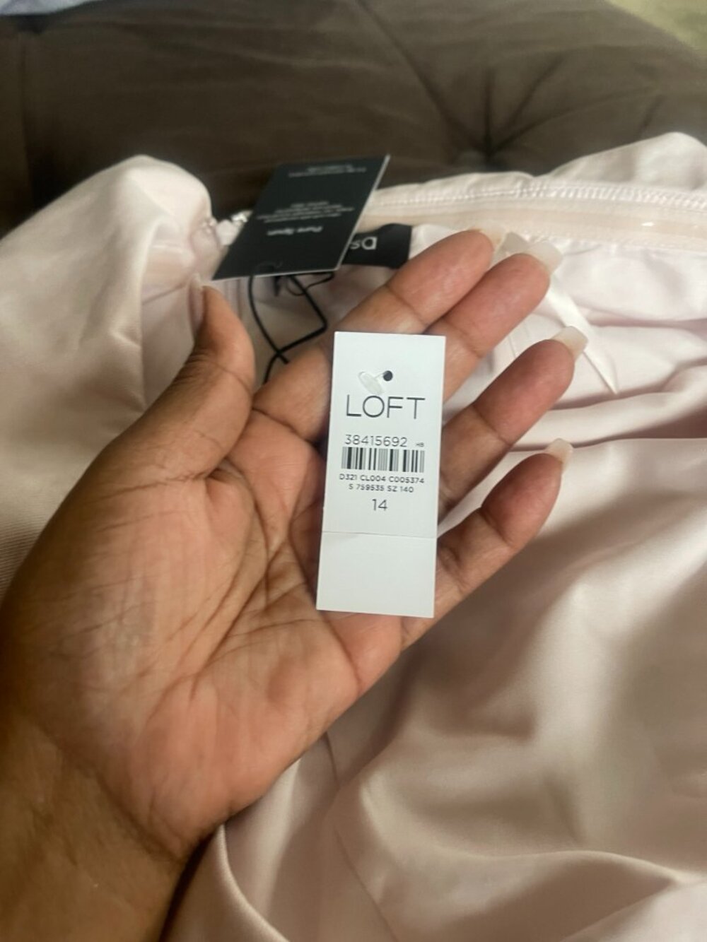 NWT LOFT Versa Strapless Foldover Top Size 14